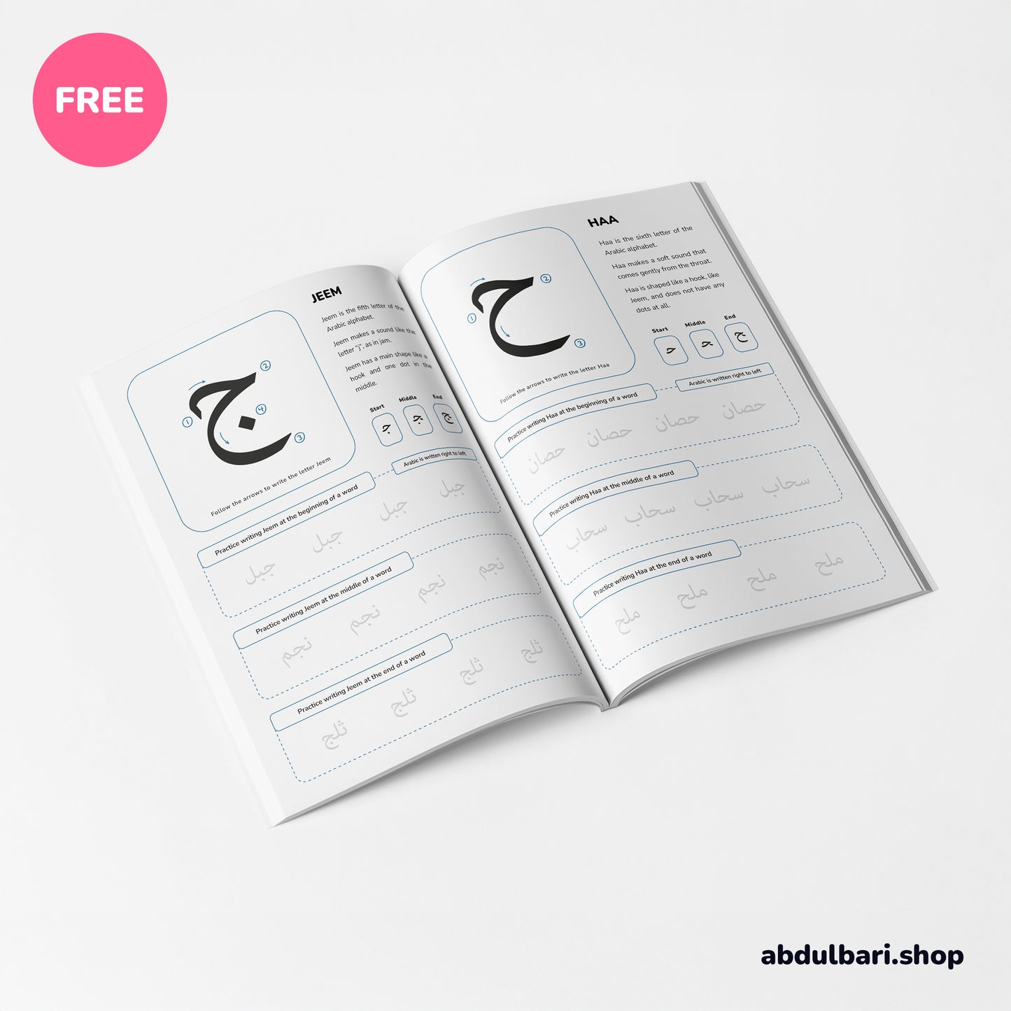 The Arabic Alphabet: Beginner's Writing Practice Book