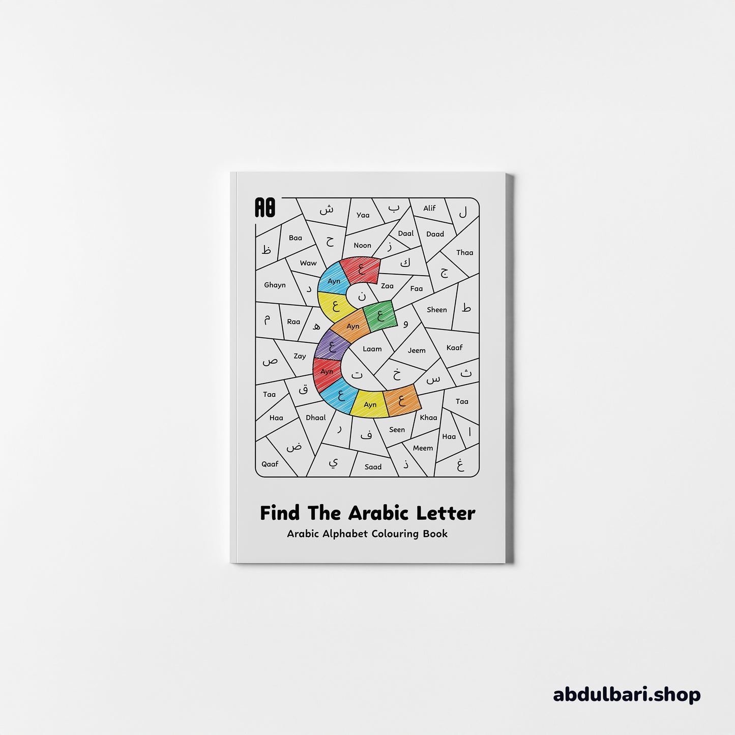 Find The Arabic Letter: Arabic Alphabet Colouring Book