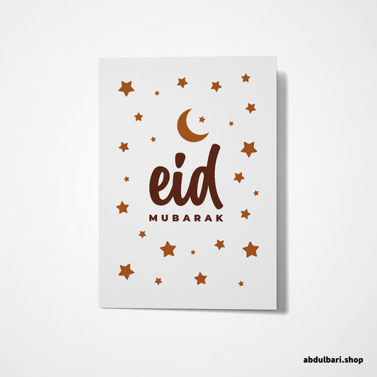 Eid Mubarak Moon And Stars | Eid Cards