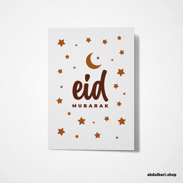Eid Mubarak Moon And Stars | Eid Cards