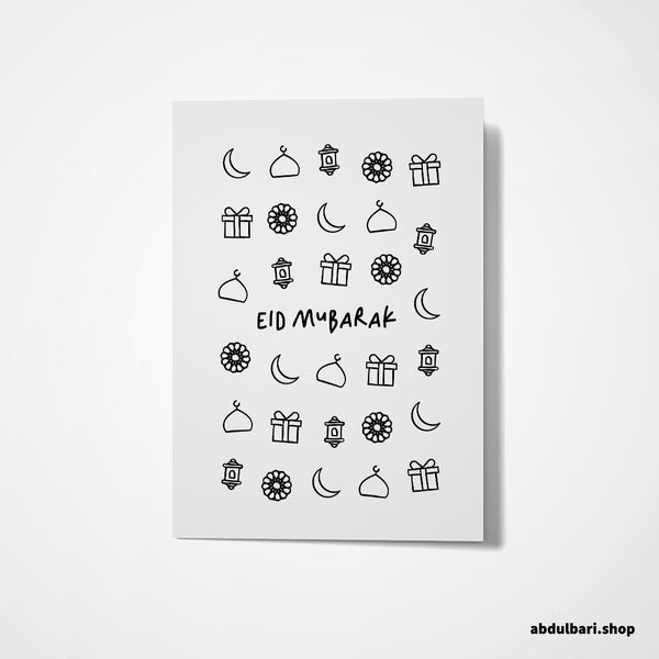 Eid Mubarak Doodle | Eid Cards
