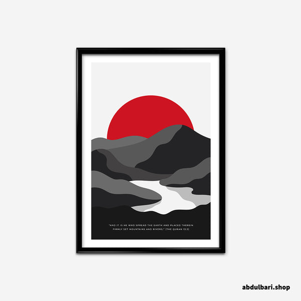 Mountains & Rivers | Abstract Art Prints