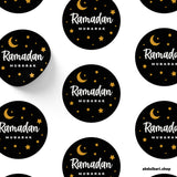 Ramadan Mubarak Moon And Stars Stickers