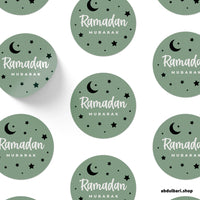 Ramadan Mubarak Moon And Stars Stickers